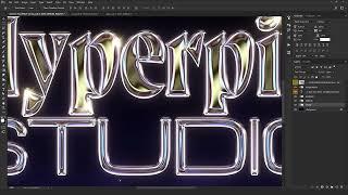 Chrome Text Effect PSD