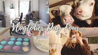 A MORNING WITH ME  CHORES & CALVES  VLOGTOBER DAY FOUR...