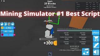 WORKING New Best Mining Simulator Script Inf Coins Best Tool Best Backpack Auto Mine & more