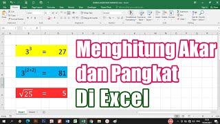 Cara Menghitung Akar Dan Pangkat Di Excel