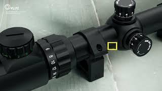 CVLIFE Scope 6-24x50 AOE Red and Green Illuminated Gun Scope Optics with 20mm Mount