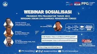 Webinar PPG Prajabatan Gelombang 2 Tahun 2022 bersama Kaprodi