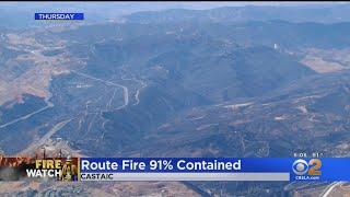 Route Fire in Castaic now 91% contained