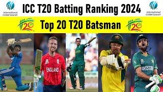 ICC T20 Batting Ranking 2024  Top 20 T20 Batsman