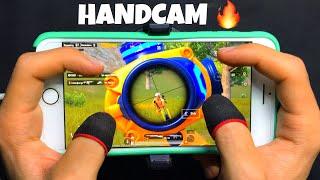 Best HANDCAM  Solo Vs Squad  4 Finger + Full Gyroscope  iPhone 8 Plus ️ PUBG Mobile