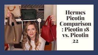 Hermes Picotin Size Comparison Picotin 18 vs  Picotin 22