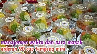 Manajemen waktu dan cara masak orderan 90 cup tumpeng mini nasi kuning