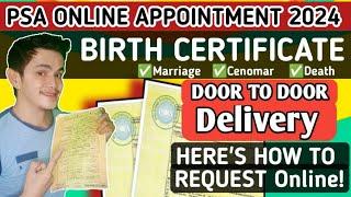 PSA ONLINE APPOINTMENT 2024 How to request BIRTHMARRIAGECENOMARDEATH CERTIFICATE ONLINE?Tagalog