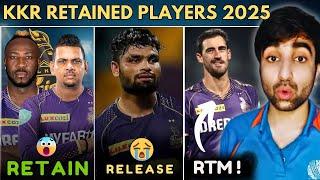 KKR Top 5 Retained Players for IPL 2025 Mega Auction  KKR Squad 2025  Five Sportz