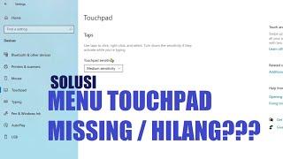 Cara Mengatasi Menu Touchpad Hilang di Windows 10