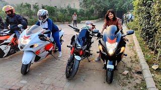 Girls Riding HAYABUSA 