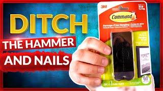 3M COMMAND STRIPS Ditch the Hammer & and Nails keep your walls Damage Free. How to use Command Strip