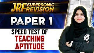 UGC NET Paper 1 Speed Test of Teaching Aptitude for UGC NET 2024  Gulshan Akhtar