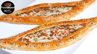 Turkish Pizza - Bread Naan   طرز تهیه نان پیده ترکی