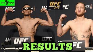 UFC 249 Weigh In Results Tony Ferguson Vs Justin Gaethje - UFCTALKS