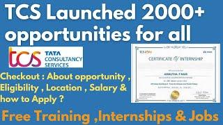 TATA TCS Launched Global Internship & Jobs 2023  2000+ Opportunities  10 pass Students can apply