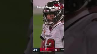 Russell Gage Injury PLUS Tom Brady’s Reaction #nfl #shorts