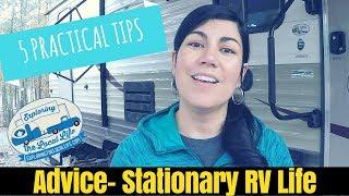5 Pro Tips for Full Time Stationary RV Living  Frugal RV Living