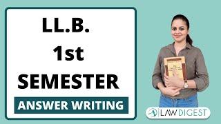 LLB Semester Exams & Answer Writing  How to study for 1st Semester LLB