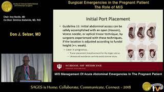 MIS management of acute abdominal emergencies in the pregnant patient