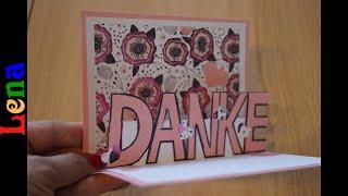 𝗞𝗿𝗲𝗮𝘁𝗶v 𝗺𝗶𝘁 𝗟𝗲𝗻𝗮 ️  Danke Karte basteln  Abschiedsgeschenk DIY  Thank you Pop up card DIY