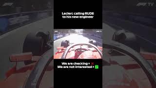 Leclerc calling RUDE to his new engineer  Monaco 2024 #formula1 #f1#monaco