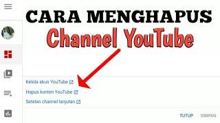 Cara Menghapus Channel Youtube Di Hp