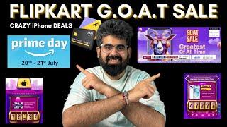 Flipkart GOAT sale X Amazon Prime days sale  Crazy iPhone price drop  SUPER SALE ON