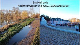 3. Advents-Tour Weihnachtsmärkte Schloss Benrath und Rheinhochwasser