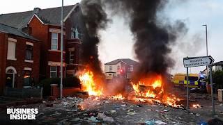 Over 1000 Arrested After Violence Looting And Arson During UK Race Riots  Insider News