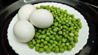 பச்சை பட்டாணி உடன் முட்டை சேர்த்து இப்படி செய்து பாருங்கgreen peas with egg recipeside dish recipe