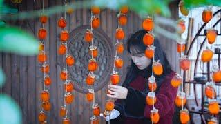 May the red red persimmons bring you a happy prosperous new year️愿一串串的红柿子给大家带来新一年的柿柿顺心