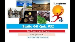 GKTodays Static GK Quiz-32 Geography