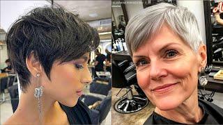 Fine Pixie Haircut For Older Women Over 40-50-60 Ages  Best Undercut Pixie Haircuts Ideas 2024