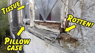 FREE House Makeover.. ROTTEN Windows Roof Leaks Render Falling Off