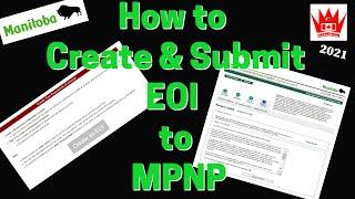 How to create & submit an EOI to MPNP Manitoba PNP Program Canada Immigration  Canadian Charisma