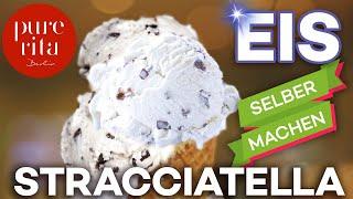 DIY • Stracciatella Eis selber machen mit Eismaschine  super cremig Rezept