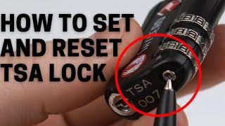 How to Set and Reset 3-dial Luggage TSA Approved Lock SHYLERO   TSA Lock Forgot Combination