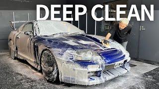 TOYOTA SUPRA  DEEP CLEAN  CAR WASH   CAR DETAILING  SUPRA  DEEP WASH 