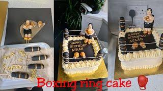 How to decorate boxing ring cake