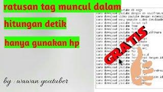 Cara mencari tag untuk youtube