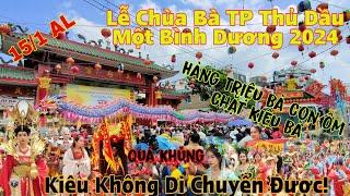 Quá Khủng Hàng Triệu Bà Con Ôm Chặt Kiệu Bà Không Di Chuyển Được Lễ Chùa Bà Thiên Hậu Thủ Dầu Một