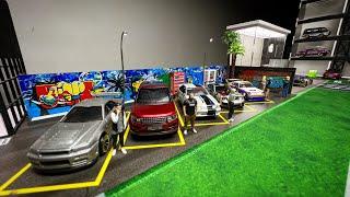 Graffiti Parking Lot 164 Diorama by G-fans  Hotwheels Diorama