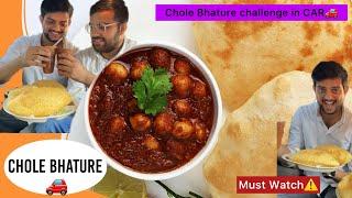 Chole Bhature challenge in CAR   Chole Bhature  Swagwalephysio