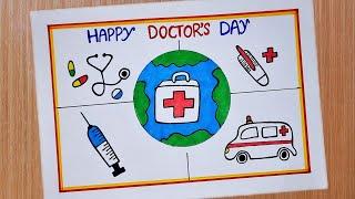 Happy Doctor Day Drawing  World Doctors Day Drawing  National Doctors Day Poster Drawing