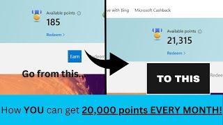 How to Get 20000 Microsoft Rewards Points EVERY MONTH