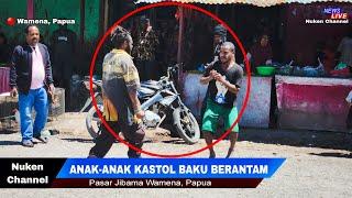 Viral.. Anak-Anak Kastol Baku Berantam di Pasar Jibama Wamena