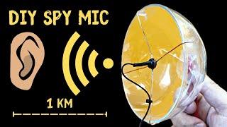 DIY Spy Mic - How to build and test in real life  Ultra long distance microphone