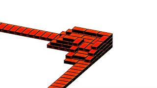 Bricklaying Scottish bond - 2 brick thick wall