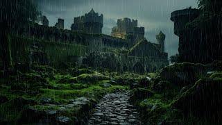 Fall Asleep Faster with Powerful Rain at Abandoned Castle  Terrible Thunder